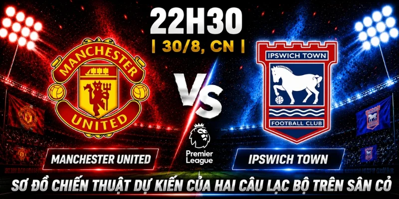 Manchester United Vs Ipswich Town: Dự Đoán Đội Tuyển Bước Tiếp 3 Sơ đồ chiến thuật dự kiến của hai câu lạc bộ trên sân cỏ