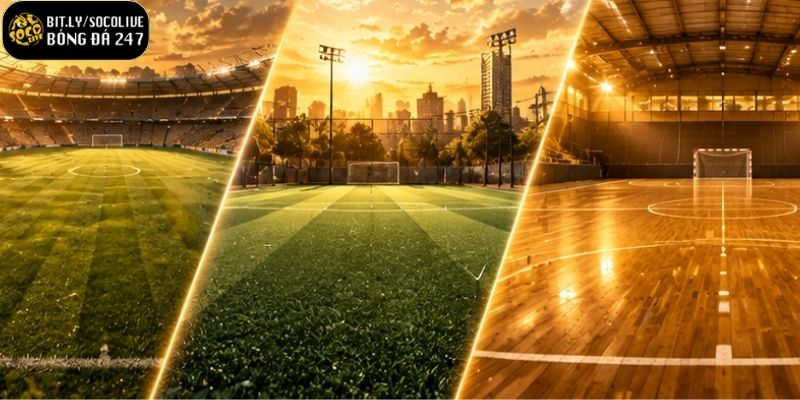 Sân bóng trong nhà yêu cầu một không gian khép kín